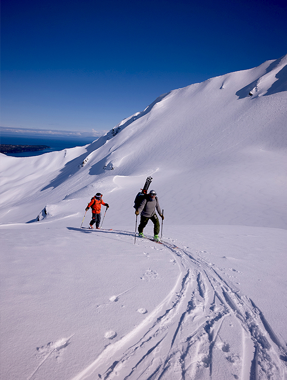 Marcus Caston and castmate Connery Lundin boarded the Babkin for an 8-day backcountry ski trip through the legendary Chugach Mountains. Photo by: Colin Witherill