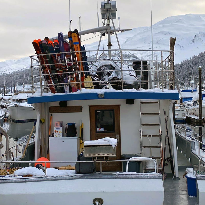 Pics of guided back country ski trips in Prince William Sound 